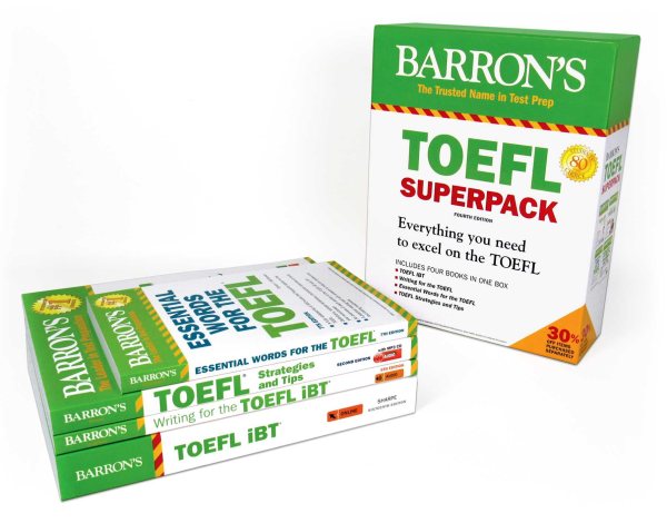 TOEFL iBT Superpack: 4 Books + Practice Tests + Audio Online (Barron's Test Prep)