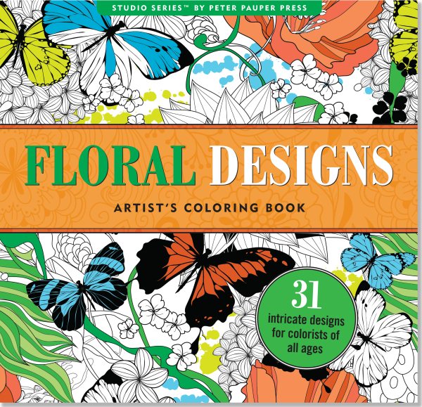 Floral Designs Adult Coloring Book (31 stress-relieving designs) (Studio) cover