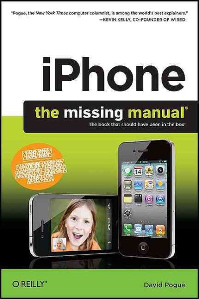 iPhone: The Missing Manual, 4th Edition cover