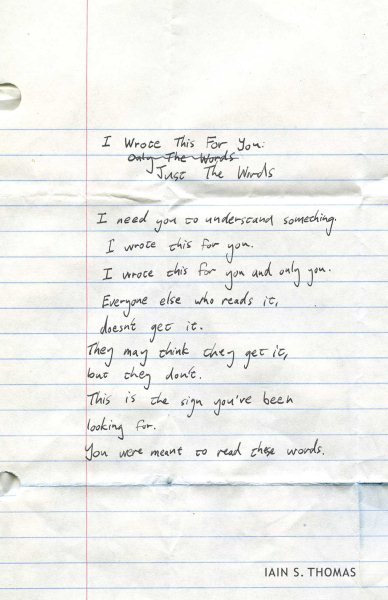 I Wrote This for You: Just the Words cover