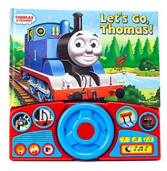 Thomas & Friends - Let's Go Thomas! Interactive Steering Wheel Sound Book - PI Kids (Steering Wheel Book) cover