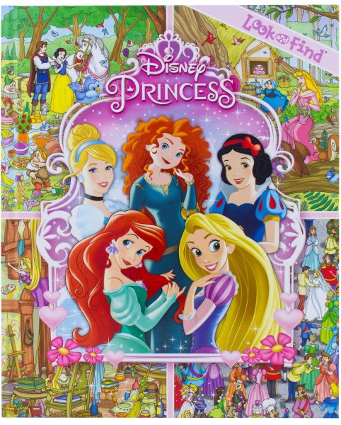 Disney Princess Cinderella, Tangled, Aladdin and More!- Look and Find Activity Book - PI Kids cover