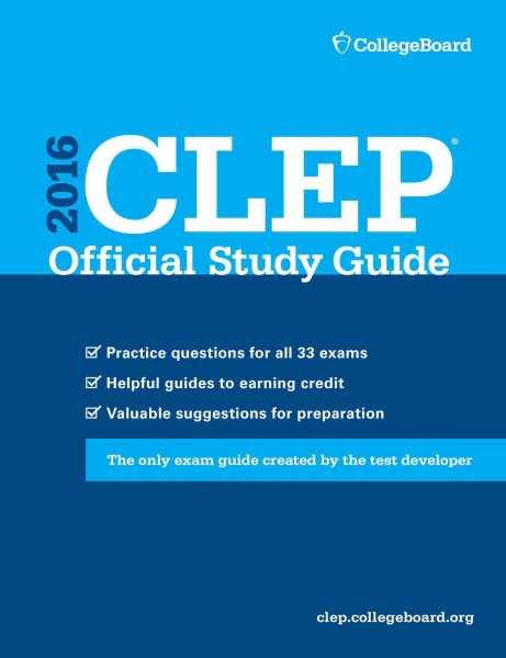 CLEP Official Study Guide 2016 cover