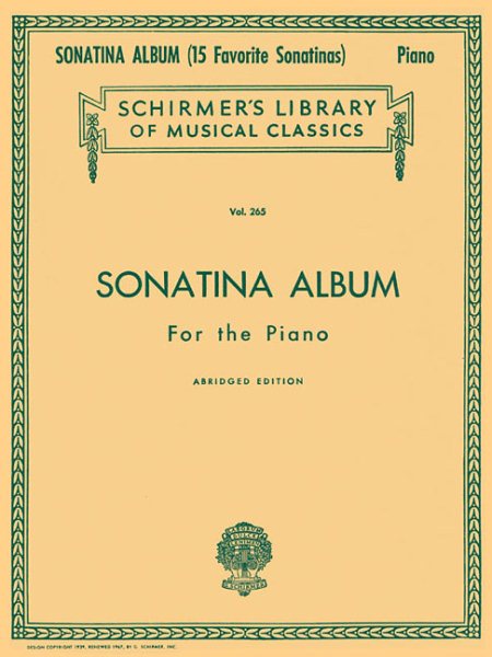 Sonatina Album, Abridged: Schirmer Library of Classics Volume 265 Piano Solo (Schirmer's Library of Musical Classics, 265) cover