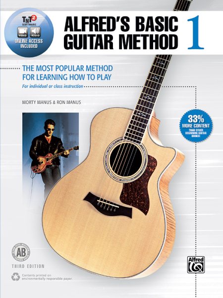 Alfred's Basic Guitar Method, Bk 1: The Most Popular Method for Learning How to Play, Book & Online Video/Audio/Software (Alfred's Basic Guitar Library, Bk 1) cover