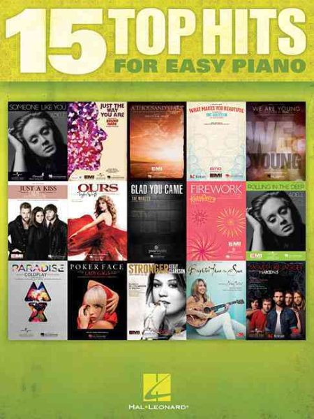 15 Top Hits for Easy Piano cover