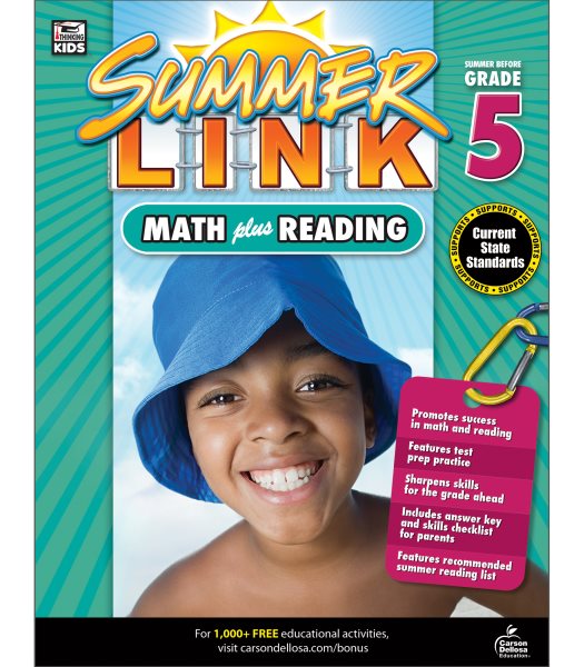 Math Plus Reading Workbook: Summer Before Grade 5 (Summer Link) cover