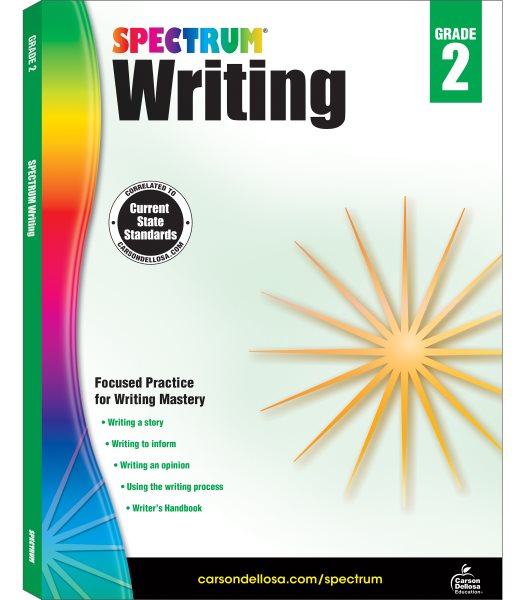 Spectrum 2nd Grade Writing Workbook—State Standards for Focused Writing Practice With Writer’s Handbook and Answer Key for Homeschool or Classroom (112 pgs) cover