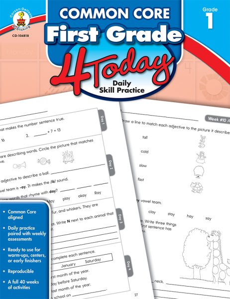Common Core First Grade 4 Today (Common Core 4 Today) cover