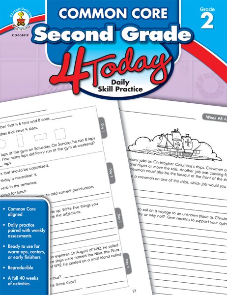 Common Core Second Grade 4 Today: Daily Skill Practice (Common Core 4 Today) cover