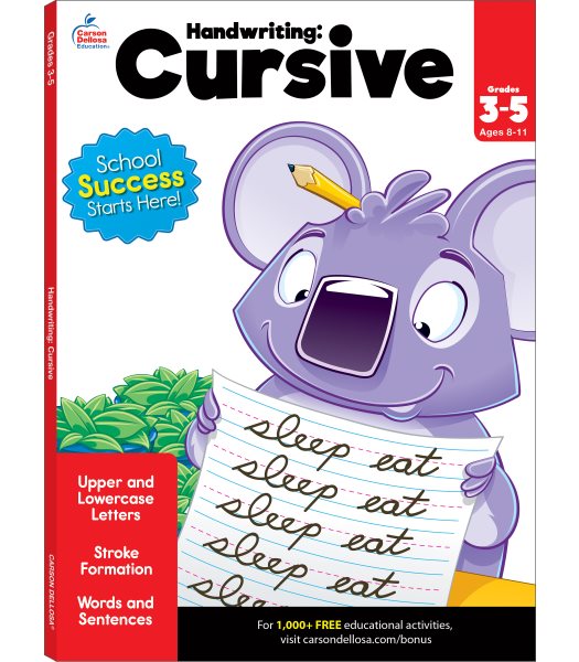Cursive Handwriting Workbook for Kids - Handwriting Practice and Letter Tracing for Homeschool or Classroom cover