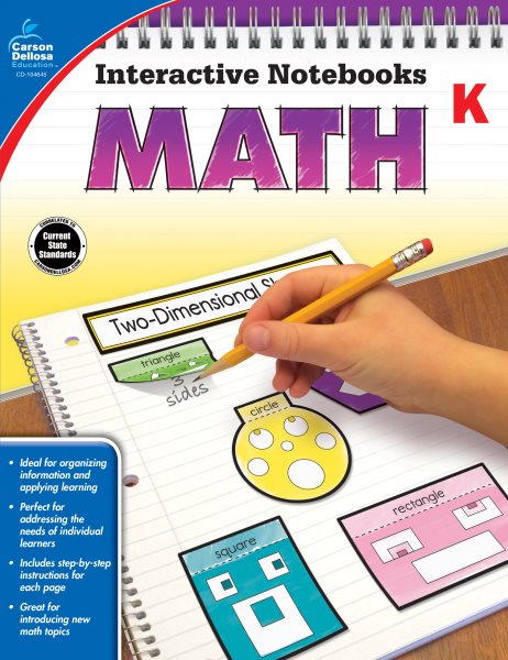 Carson Dellosa Math Interactive Notebook, Grade K (Interactive Notebooks) cover