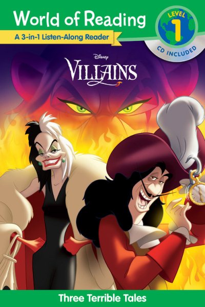 World of Reading Villains 3-in-1 Listen-Along Reader (World of Reading Level 1): 3 Terrible Tales with CD! cover