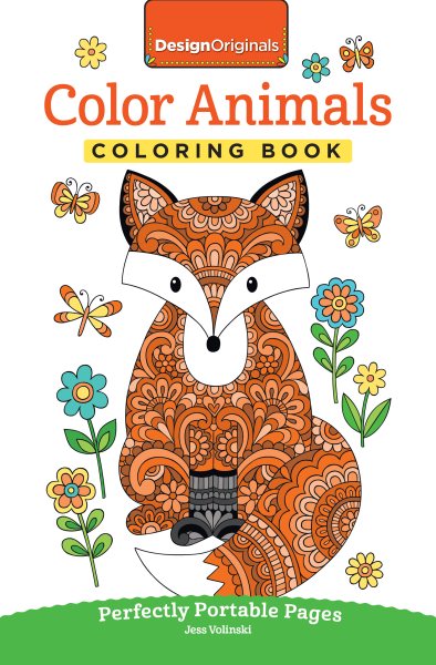 Color Animals Coloring Book: Perfectly Portable Pages (On-the-Go! Coloring Book) (Design Originals) Extra-Thick High-Quality Perforated Pages in Convenient 5x8 Size Easy to Take Along Everywhere cover