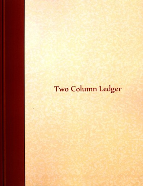 Two Column Ledger: 8.5" X 11", 105 pages cover