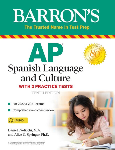 AP Spanish Language and Culture: With 2 Practice Tests (Barron's Test Prep) cover