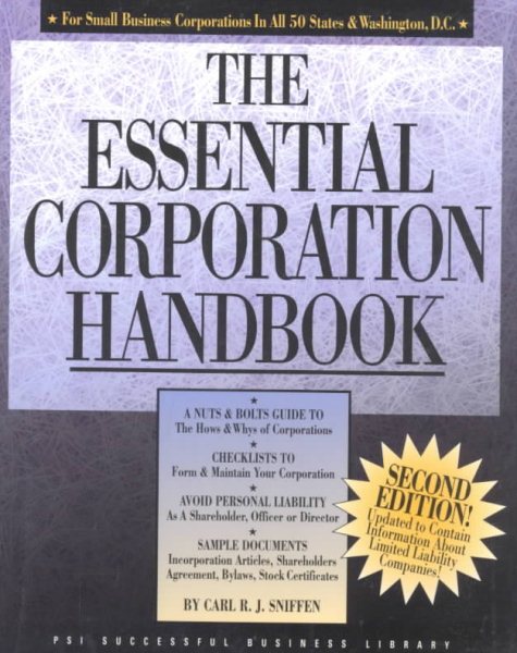 The Essential Corporation Handbook (PSI Successful Business Library) cover