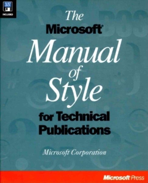 The Microsoft Manual of Style for Technical Publicatio cover