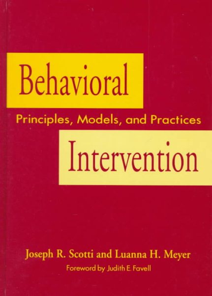 Behavioral Intervention: Principles, Models, and Practices cover