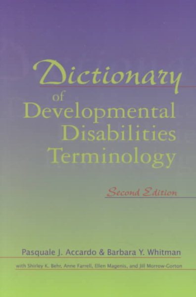 Dictionary of Developmental Disabilities Terminology cover