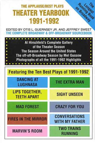 Theater Yearbook 1991-1992: The Applause Best Plays cover