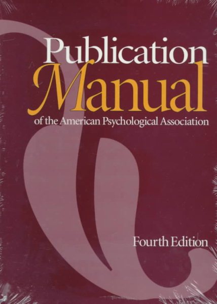 Publication Manual of the American Psychological Association cover