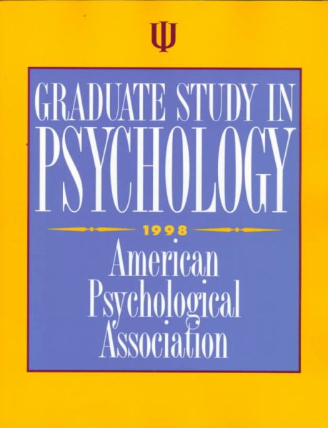 Graduate Study in Psychology 1998 cover
