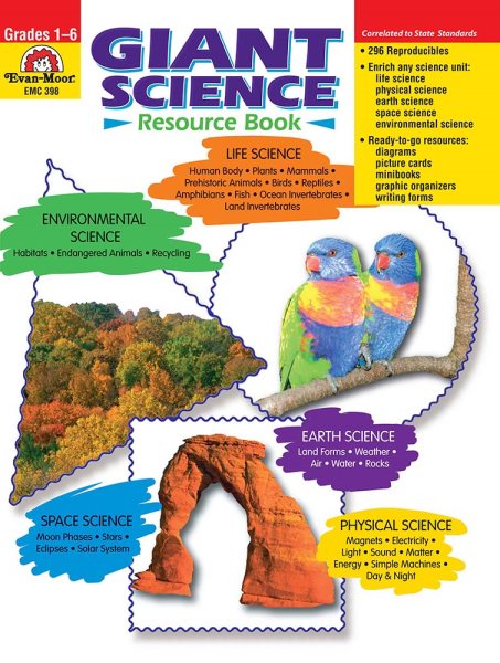 Evan-Moor Giant Science Teacher Resource Book, Grade 1 to 4 cover