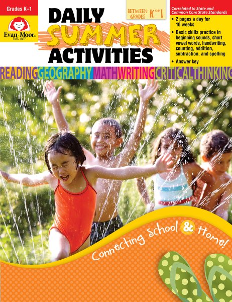 Daily Summer Activities Moving from Kindergarten to 1st Grade cover