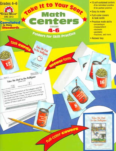Take It to Your Seat Math Centers, Grades 4-6 cover