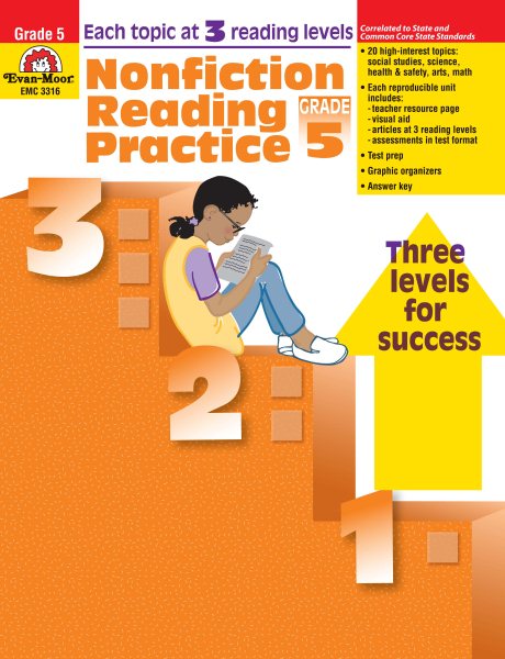 Nonfiction Reading Practice, Grade 5 cover
