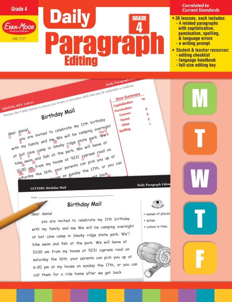 Daily Paragraph Editing, Grade 4 cover