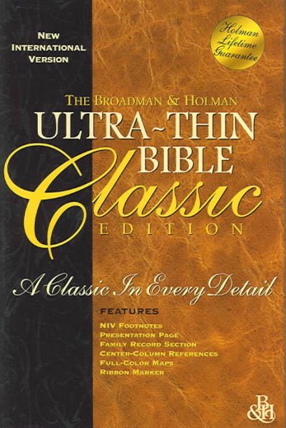 The Broadman & Holman Ultra-Thin Bible Classic Edition: New International Version: Black Bonded Leather cover