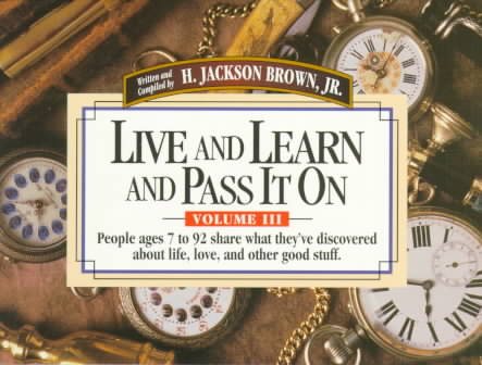 Live and Learn and Pass It On, Volume III cover