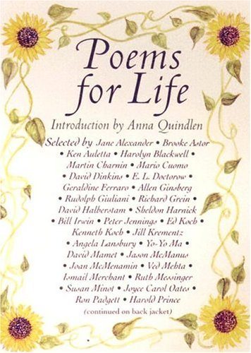Poems for Life: Famous People Select Their Favorite Poem and Say Why It Inspires Them cover
