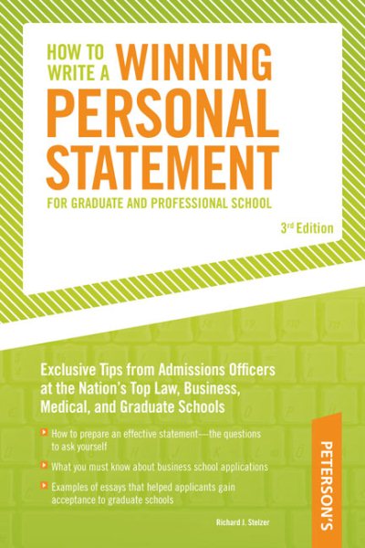 How to Write a Winning Personal Statement 3rd ed (HOW TO WRITE A WINNING PERSONAL STATEMENT FOR GRADUATE AND PROFESSIONAL SCHOOL) cover