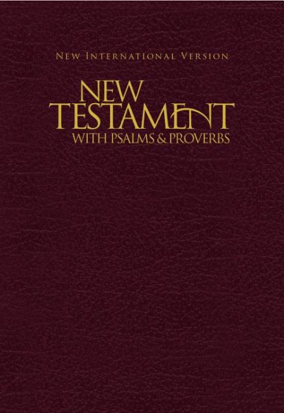 NIV, New Testament with Psalms and Proverbs, Pocket-Sized, Paperback, Burgundy
