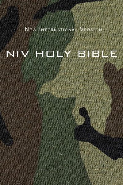 NIV, Holy Bible, Compact, Paperback, Woodland Camo cover