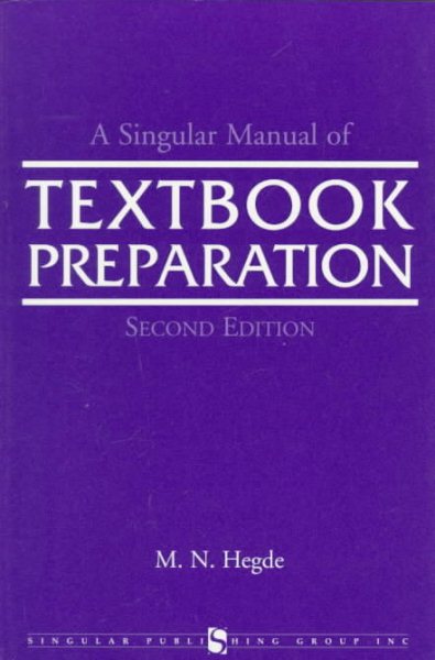 A Singular Manual of Textbook Preparation cover