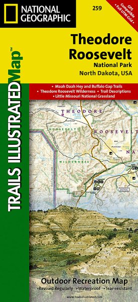 Theodore Roosevelt National Park Map (National Geographic Trails Illustrated Map, 259) cover