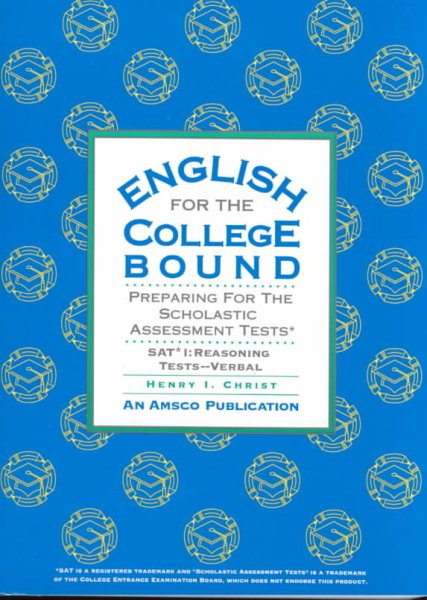 English for the College Bound 1995: Preparing for the Scholastic Assessment Test Sat I : Reasoning Test -- Verbal cover