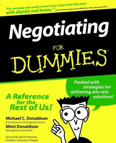 Negotiating For Dummies (For Dummies Series) cover