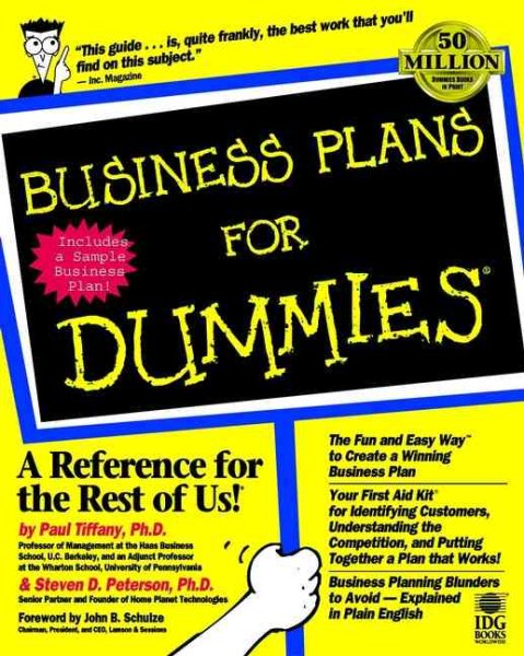 Business Plans For Dummies cover