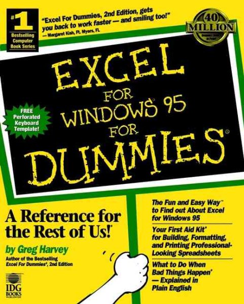 Excel for Windows 95 For Dummies cover