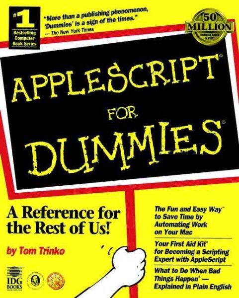 AppleScript? For Dummies? cover