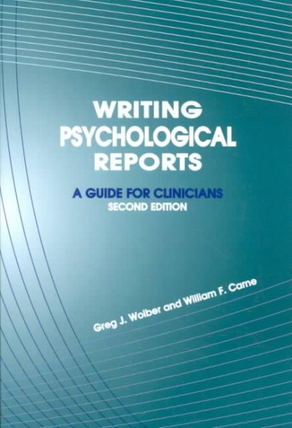 Writing Psychological Reports: A Guide for Clinicians cover