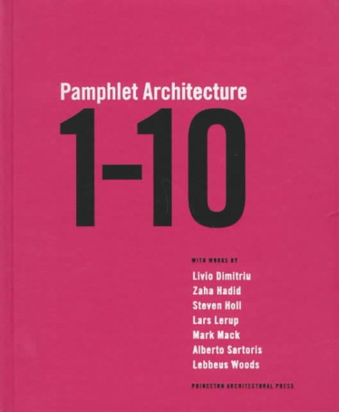 Pamphlet Architecture 1-10 cover