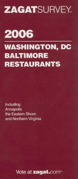 2006 Washington, DC/Baltimore Restaurants (Zagatsurvey) cover