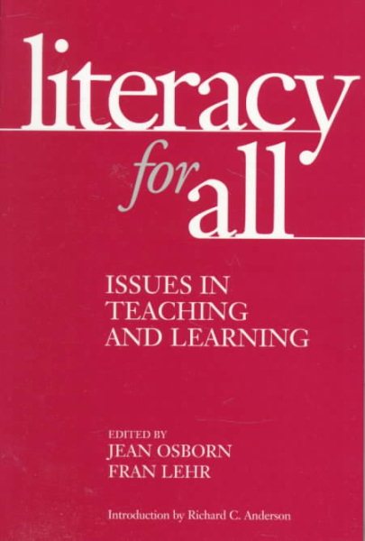 Literacy for All: Issues in Teaching and Learning cover
