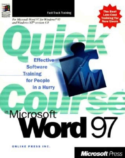 Quick Course in Microsoft Word 97 cover